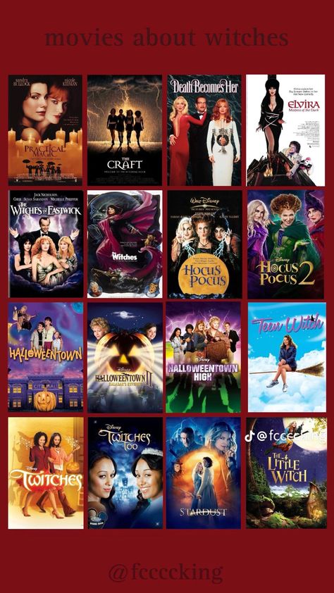 Witchy Movies List, Witch Movies List, Season Of The Witch Aesthetic, Witchy Movies, Halloweentown Movie, Witch Film, Witches Movie, Witch Movies, Halloween Town Disney