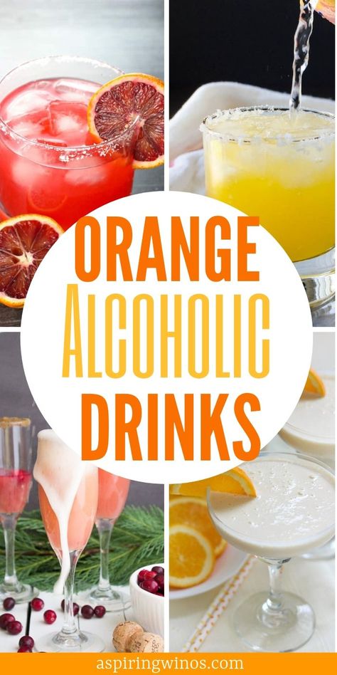 Orange Cocktail Recipes, Colored Cocktails, Grapefruit Margarita Recipe, Pog Juice, Blood Orange Cocktail, Cocktails Wedding, Raspberry Cocktail, Day Cocktails, Blood Orange Margarita