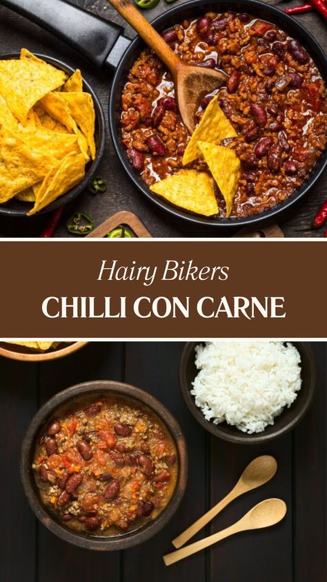 Hairy Bikers Chilli Con Carne Chilli Con Carne Slow Cooker, Chillies Recipes, Healthy Chilli Con Carne, Easy Chilli Con Carne, Healthy Chilli, Chilli Beef Recipe, Crispy Chilli Beef, Beef Chilli, Chilli Con Carne Recipe