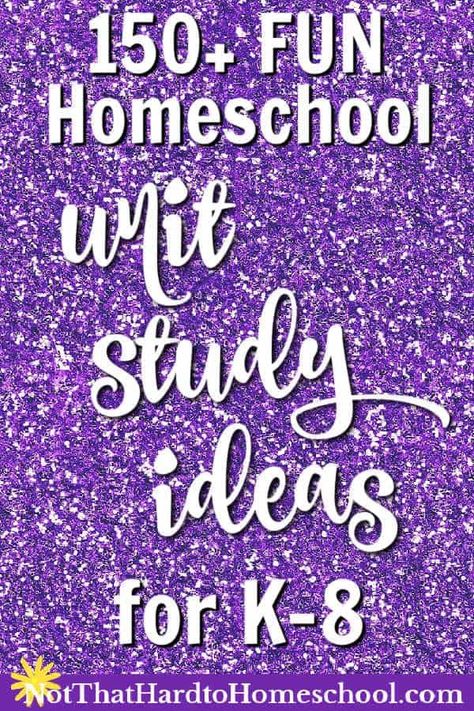 Make your planning easier with these 150+ homeschool unit study ideas. These fun topics for K-8 will keep your children engaged and learning! Fun Things To Learn About, 1st Grade Unit Studies Homeschool, First Grade Unit Study Ideas, Elementary Unit Study Ideas, Making Homeschool Fun, Unit Studies Homeschool Elementary, Kindergarten Unit Studies, September Unit Studies, Fun Homeschool Ideas