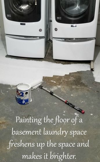 Basement Floor Mats, Basement Freezer, Unfinished Basement Laundry Room, Basement Laundry Room Makeover, Rambler House, Painting Basement Floors, Basement Floors, Basement Decoration, Ohio House