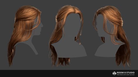 ArtStation - Real-time female hair pack Reign Fashion, Personal Fashion Stylist, Hair 2022, Hogwarts Legacy, Hair Pack, Maintaining Healthy Hair, Female Hair, Animal Fur, Fantasy Hair