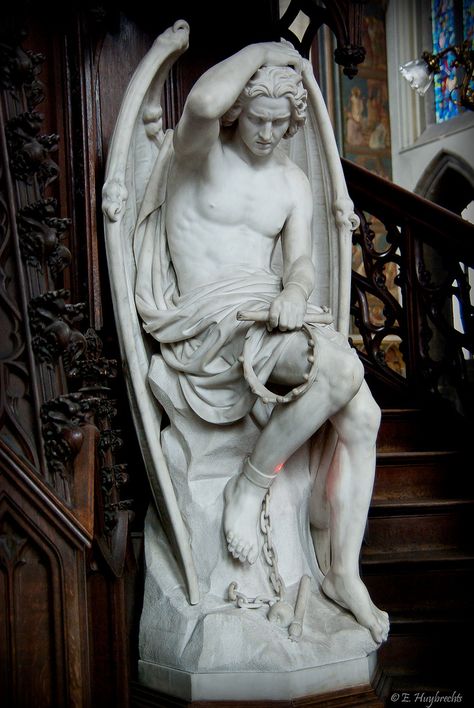 Amazing that a cathedral has a statue of the devil inside! The Lucifer of Liege is certainly a handsome devil, too! Art History, St. Paul’s Cathedral, Statue Tattoo, Greek Statues, St Pauls Cathedral, Marble Statues, Fallen Angel, Sculpture Art, Art Inspiration