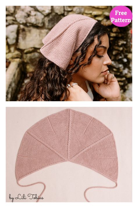 Wheel Window Bandana Free Knitting Pattern Kerchief Headband, June Dress, Bandana Pattern, Accessories Bags Purses, How To Start Knitting, Functional Accessories, Free Knitting Pattern, Baby Knitting Patterns, Baby Patterns