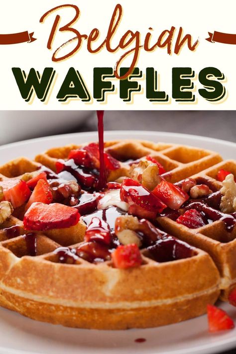 Make delicious Belgian waffles at home with this easy recipe! With just 8 ingredients and 10 minutes of cooking time, they're too good to pass u Easy Fluffy Waffle Recipe, Belgium Waffle Recipe Easy, Ninja Waffle Maker Recipes, Basic Waffle Recipe, Crispy Belgian Waffle Recipe, Homemade Belgian Waffles Recipes, Home Made Waffles Recipe Easy, Homemade Waffle Mix Easy, Buttermilk Waffles Belgian