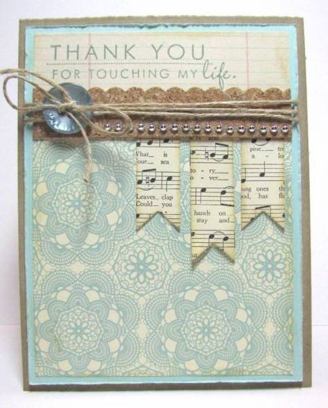 Paper Cards, Music Paper, Card Crafting, Card Making Inspiration, Pretty Cards, Card Layout, Card Tags, Creative Cards, Vintage Cards