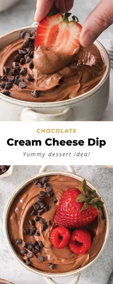 Chocolate Fruit Dip Recipe, Chocolate Dip For Strawberries, Fruit Chocolate Dip, Chocolate Dessert Dip, Cheesecake Dip Charcuterie Board, Halloween Fruit Dip, Chocolate Cream Cheese Dip, Chocolate Dip For Fruit, Fall Fruit Dip