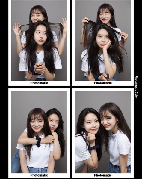 Photoshoot Studio Ideas, Yearbook Photoshoot, Bff Girls, Friendship Photoshoot, Korean Best Friends, Studio Portrait Photography, Studio Poses, Photoshoot Studio, Best Friend Photoshoot