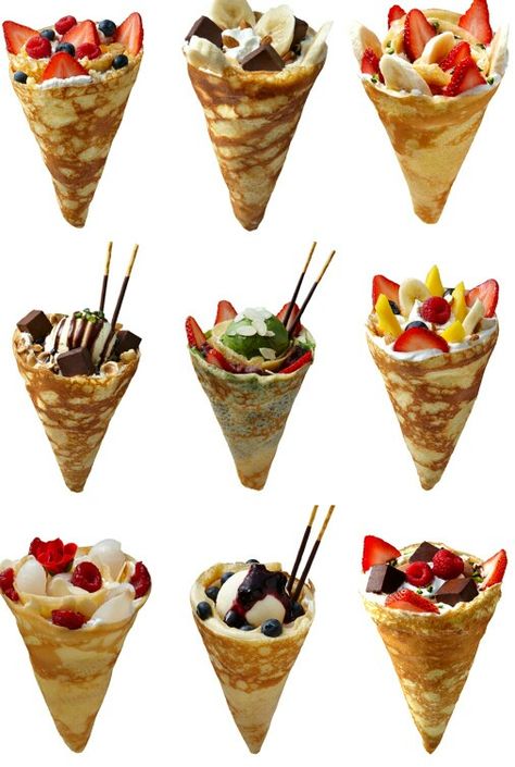 Crepes Crepe Cafe, Food Truck Menu, Resep Smoothie, Sweet Crepes, Bubble Waffle, Crepe Recipes, Food Cart, Koh Tao, Ice Creams