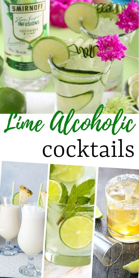 Lime Crush Cocktail, Alcoholic Limeade Drinks, Lime Tequila Drinks, True Lime Drink Recipes, Tequila And Lime Drink, Lime Vodka Drinks Recipes, Lime Rum Cocktail, Drinks With Lime Juice, Vodka And Lime Cocktails