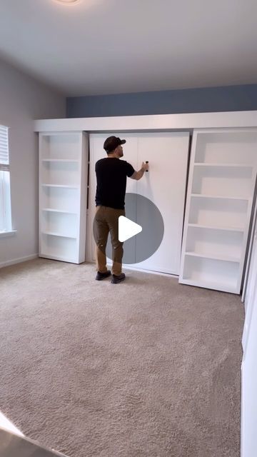 214K likes, 2,822 comments - nickscustomwoodworks on December 10, 2023: "Murphy bed bookcase installed!! This was an especially fun project because it was my last install of the year!! . . #diy #diymurphybed #...". New Beds Design, Diy Murphy Bed Bookcase, Murphy Bed Ideas Guest Rooms Queen Size, Diy Murphy Bed Cabinet Plans, Diy Murphy Bed Built In, Murphy Bed Front Ideas, Room Small Ideas Bedrooms, Murphy Bed Makeover, Bed Closet Ideas