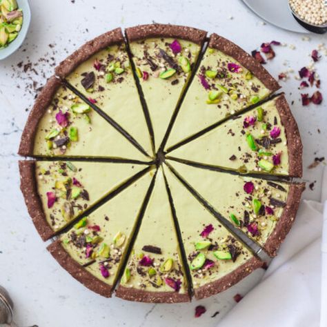 Pistachio Tart, Key Lime Tarts, Pistachio Dessert, Lime Tart, Pistachio Recipes, Pistachio Cream, Low Carb Snack, Desserts Recipes, Vegan Dessert Recipes