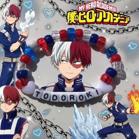 Mha Bracelet, Hawks Dabi, My Hero Academia Todoroki, Bakugo Deku, Hero Academia Todoroki, Moldes Halloween, Diy Kandi Bracelets, Diy Kandi, Anime Jewelry