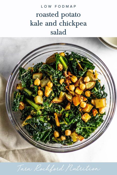 Kale And Chickpea Salad, Roasted Potato, Chickpea Salad Recipes, Smoked Food Recipes, Chickpea Salad, Kale Salad, Canned Chickpeas, Low Fodmap, Roasted Potatoes