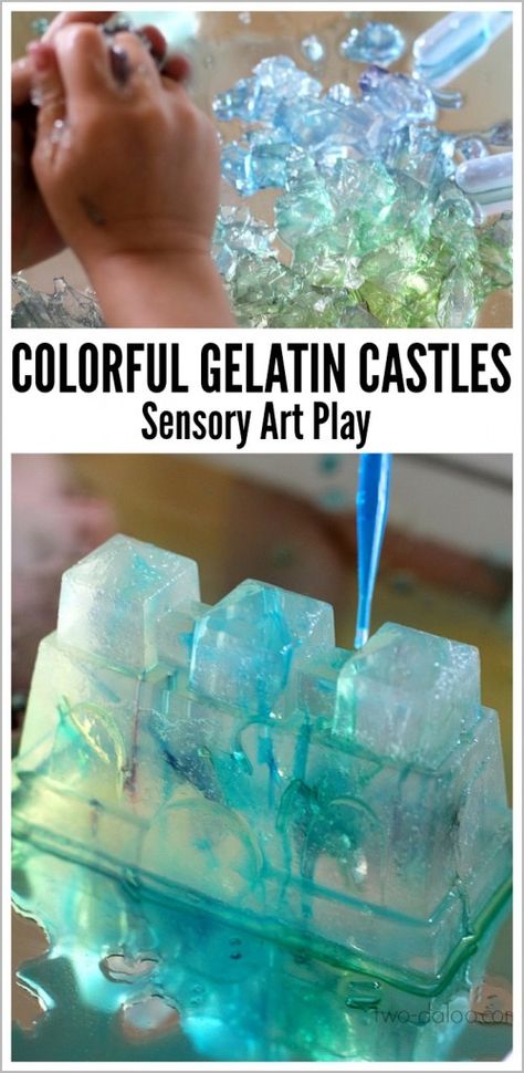 Jellyfish Fine Motor Activities, Nap Times, Pipettes, Sensory Art, Jello Molds, Sensory Activity, Ice Castles, Cooking Spray, Art Science