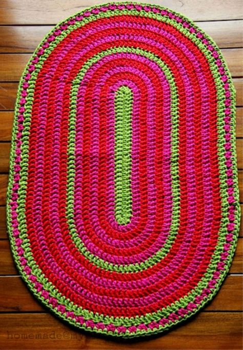 8 Free Crochet Oval Rug Pattern How To Crochet A Rug, Easy Crochet Rug Patterns Free, Easy Crochet Rug Patterns, Oval Table Runner, Crochet Rug Patterns Free, Crochet Rag Rug, Rug Patterns, Crochet Rug Patterns, Crochet Table Runner