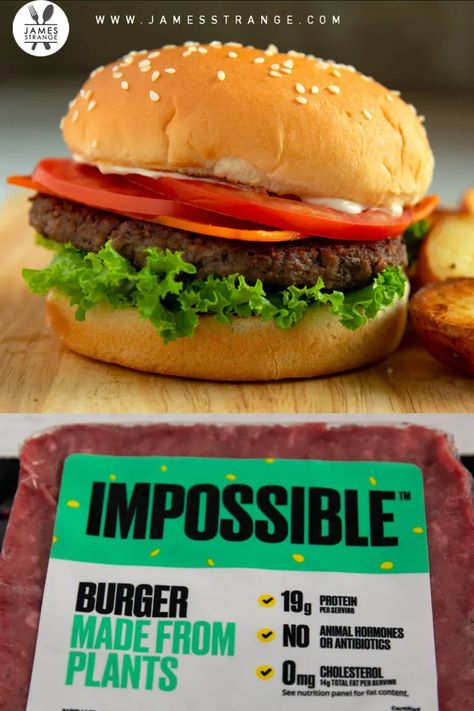 Impossible Burger Recipe, Burger At Home, Vegan Burger Recipe, Best Vegan Cheese, Burger Meat, Impossible Burger, Burger Seasoning, Weekly Meals, Vegan Cafe