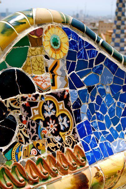 Parque Guell, Barcelona, Spain-Antoni Gaudi-such an inspiration Parque Guell, Gaudi Art, Gaudi Mosaic, Antoni Gaudí I Cornet, Parc Guell, Gaudi Architecture, Barcelona Architecture, Park Guell, Gaudi Barcelona