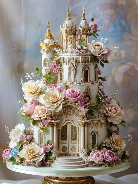 Birthday Cake Aesthetic Vintage, Rococo Cake, Cake Artwork, Birthday Cake Aesthetic, Elegant Cake Design, Wedding Cake Design, Fantasy Cake, Cake Aesthetic, Beautiful Cake Designs