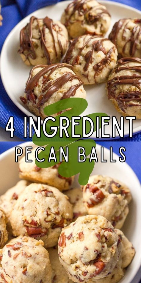 4-Ingredient Pecan Balls Pecan Balls, Cake Mug, Dessert Aux Fruits, Pecan Recipes, 4 Ingredient, Best Cookie Recipes, 100 Calories, Christmas Goodies, Best Dessert Recipes