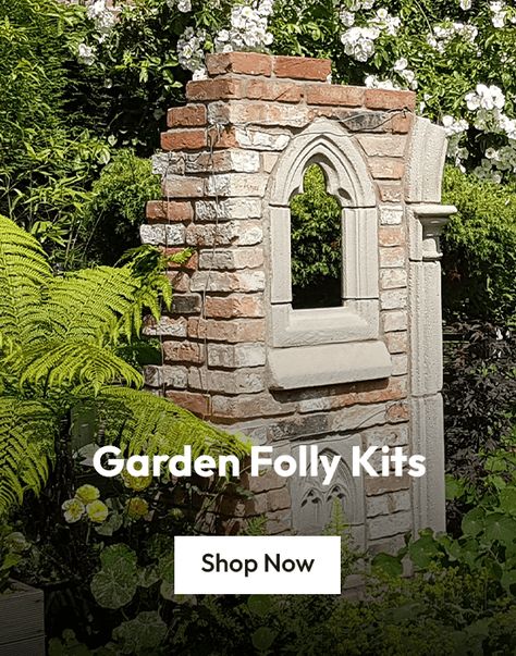 Garden Ruins Ideas, Garden Folly Ruins, Garden Folly Ideas, Garden Arches Ideas, Folly Architecture, Arches Garden, Hamptons Fence, Garden Temple, Garden Follies