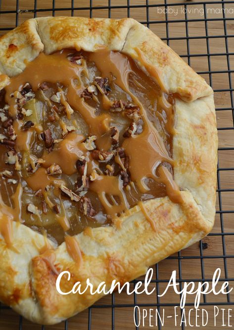 Caramel Apple Open-Faced Pie Recipe - Finding Zest Face Pie, Caramel Apple Pie Recipe, Homemade Drop Biscuits, Caramel Apple Pie Recipes, Apple Pie Recipe Homemade, Salad With Chicken, Caramel Apple Pie, Apple Pie Recipe, Homemade Apple Pies