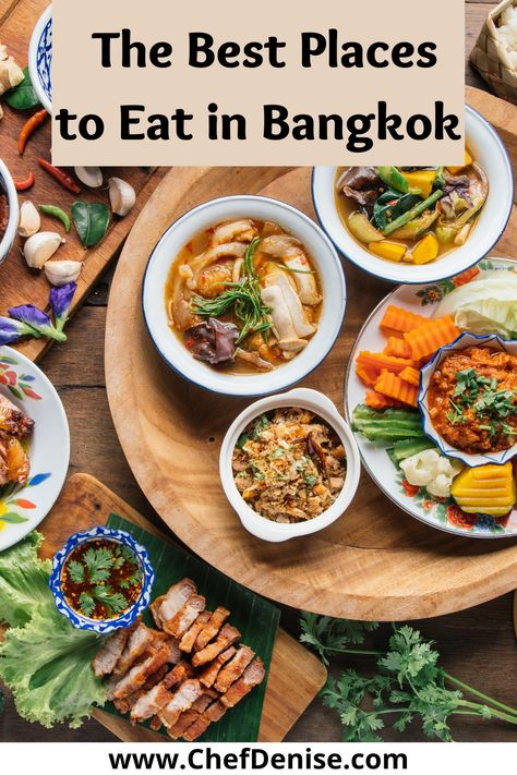 Variety of Thai dishes--food in Bangkok Bangkok Restaurant, Eat Thai, Bangkok Travel Guide, Bangkok Food, Best Thai Food, Thailand Travel Guide, Brunch Restaurants, Thailand Food, Best Thai