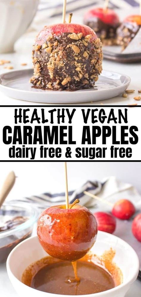 Healthy Candy Apple Recipe, Vegan Candy Apple Recipe, Healthy Candy Apples, Date Caramel Apples, Healthy Caramel Apples, Vegan Caramel Apples, Healthy Caramel Apple, Vegan Caramel Apple, Healthy Caramel