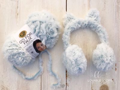 Hygge Fur Yarn Crochet Patterns, Earmuff Crochet Pattern, Go For Faux Yarn Crochet Patterns, Sherpa Yarn Crochet Patterns, Faux Fur Crochet Pattern, Fur Yarn Crochet Patterns, Earmuffs Crochet Pattern, Earmuff Crochet, Headphones Crochet