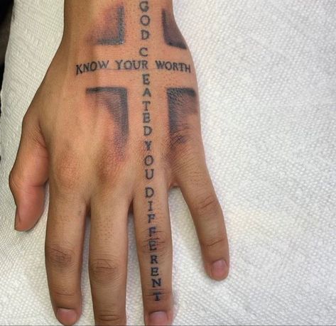 Hand Cross Tattoo, Hand Tattoos Pictures, Cross Tattoo On Hand, Arm Tattoos Black, Black Men Tattoos, Forearm Tattoo Quotes, Half Sleeve Tattoos Forearm, Cross Tattoo For Men, Forarm Tattoos