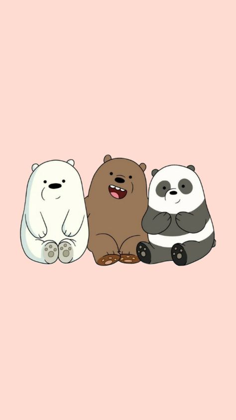 Pink We Bare Bears Wallpaper, Bear Cute Wallpaper, Beruang Grizzly, Kaktus Dan Sukulen, Iphone Dynamic Wallpaper, We Bare Bears Wallpapers, Cute Funny Pics, Bear Cute, Awesome Wallpapers