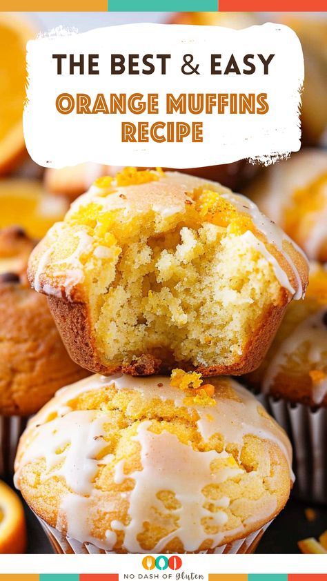 Orange Muffins Oatmeal Orange Muffins, Orange Glazed Muffins, Orange Ginger Muffins, Orange Spice Muffins, Orange Pineapple Muffins, Vegan Orange Muffins, Muffin Glaze Recipe, Breakfast With Oranges, Orange Juice Muffins