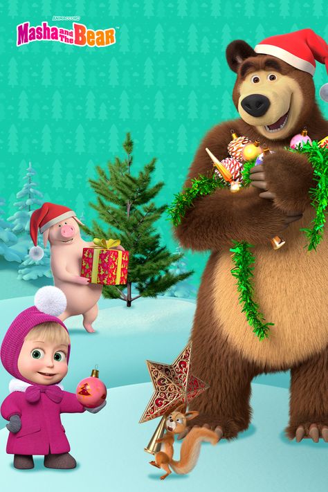 Masha And Bear, Getting Ready For Christmas, Ideas Navideñas, Masha And The Bear, Ready For Christmas, The Bear, Getting Ready, Cute Wallpapers, Follow Us