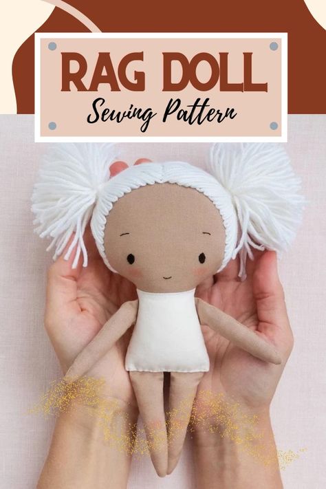 Rag Doll sewing pattern. Now's your chance to make this beautiful fabric doll with this highly versatile pattern. Detailed instructions, tips, and suggested materials listed in these printable files will guide you every step of the way to making your very own doll. These dolls are great as a gift for all ages, as a toy, or as an art piece/decoration. They are very versatile and easy to customize. Rag Doll Dresses, Tela, Free Rag Doll Pattern Sewing, Dog Toys Sewing, Rag Doll Pattern Free Printable, Fabric Doll Patterns Free Printable, Stuffed Animals Sewing Patterns, Sew For Baby, Rag Doll Sewing Pattern