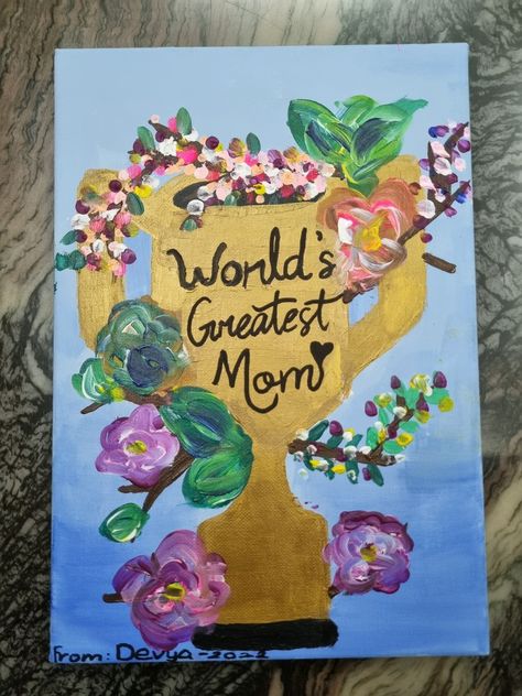 Mothers Days Painting, Mothers Day Gift Painting, Drawings For Moms Day, Mothers Day Crafts Painting, Painting Ideas For Mom Birthday From Daughter, Mothers Day Gift Ideas Painting, Things To Paint For Your Mom Gift Ideas, Painting Gifts For Mom, Painting Ideas For Your Moms Bday