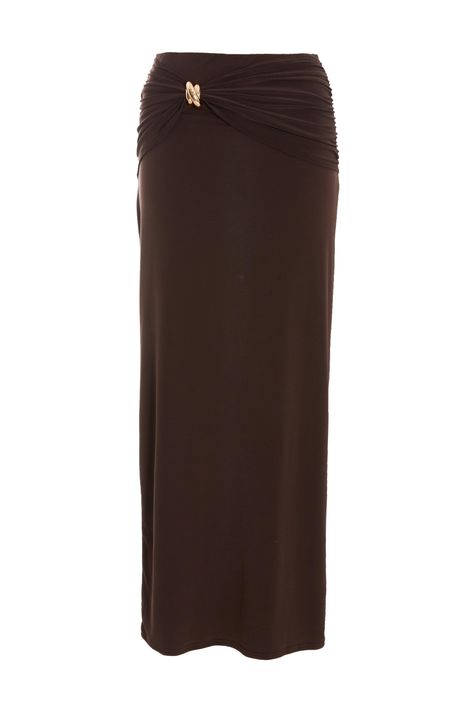 - Plain design - High waisted - Buckle detail - Model height: 5‘ 7 - Model wears UK 8 / US 4 / EUR 36 - 95% Polyester 5% Elastane - Always check the care wash label Cool hand wash with mild detergent Maxi Skirt Png, Brown Maxi Skirt Outfit, Aesthetic Blender, Brown Long Skirt, Tailoring Diy, Modest Spring Outfits, Brown Maxi Skirt, Long Brown Skirt, Brown Midi Skirt