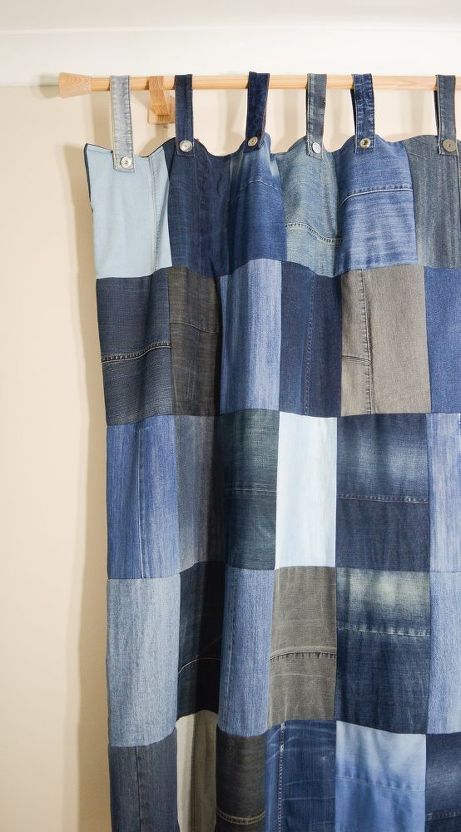 What To Do With Old Jeans, Denim Curtains, Återvinna Jeans, Artisanats Denim, Denim Scraps, Jeans Crafts, Jeans Ideas, Blue Jeans Crafts, Diy Denim