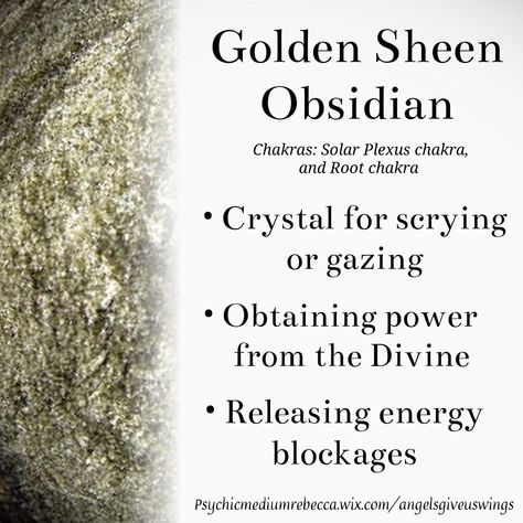 Identifying Crystals, Obsidian Crystal Meaning, Obsidian Meaning, Crystal Cards, Crystal Magick, Crystal Care, Best Healing Crystals, Golden Sheen Obsidian, Minerals Crystals Stones