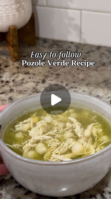 Vanessa on Instagram: "It’s officially pozole season 😋  #pozoleverde#pozolerecipe#pozoletime#recipe#easyrecipes#pozoleseason" Pozole Soup, Pozole Verde Recipe, Chicken Pozole, Boil Chicken, Pozole Verde, Autumn Dinner, Boiled Chicken, Homemade Tortillas, Fall Dinner