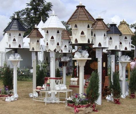 Any one of these would do me Wooden Bears, Dove Cote, Dove House, Homemade Bird Houses, Beautiful Birdhouses, Bird House Plans, Unique Bird Houses, Bird House Kits, Birdhouse Designs