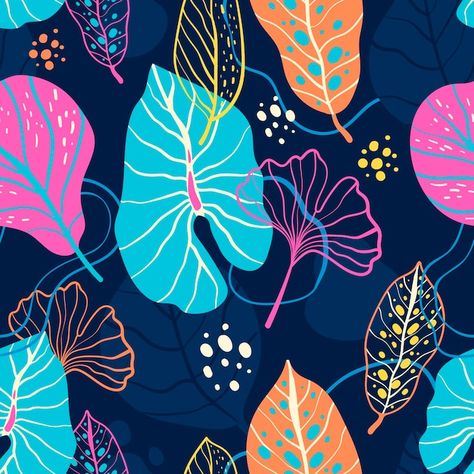 Vecteur gratuit motif de feuilles abstra... | Free Vector #Freepik #freevector #motif-tissu #motif-abstrait #motif-dessin #seamless-background Herb Branding, Pattern Sketch, Seashells Patterns, Fabric Print Design, Abstract Leaves, Print Design Art, Arabic Pattern, Abstract Pattern Design, Watercolor Floral Pattern