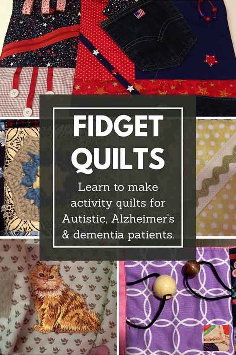 How to Make a Fidget Quilt | Needlepointers.com Alzheimer's Fidget Blanket Lap Quilts, Lap Blankets For Elderly Fidget Quilt, Activity Blankets For Alzheimers, Fidget Pillow Alzheimers, Fidget Lap Quilts Alzheimers, Alzheimers Activities Fidget Quilt, Busy Blankets For Alzheimer Patients, Fidget Blankets Alzheimers Diy, Fidget Blankets How To Make A