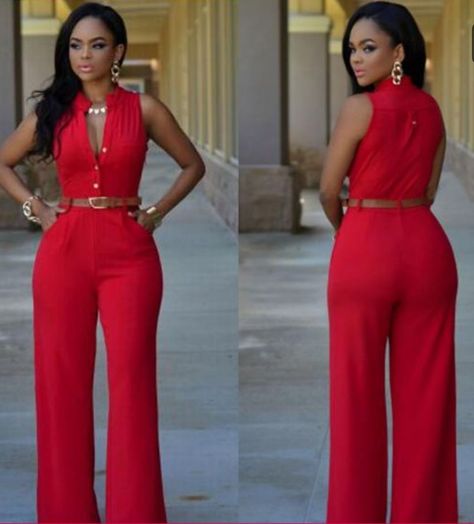 46771d1f432b42343f56f791422a4991 Marlene Hose, La Fashion District, Afrikaanse Mode, Corporate Attire, Solid Jumpsuit, Jumpsuit Elegant, Red Jumpsuit, Jumpsuit Fashion, 2016 Fashion