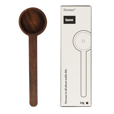 Dorsaer Wood Scoop for Canister - Measuring Spoon for Coffee Beans, Ground Coffee, Protein Powder, Spices, Tea and Bath Salt Coffee Souvenir, Wood Scoop, Wooden Scoop, Amazon Coffee, Coffee Canister, Coffee Scoop, Bath Salt, Ground Coffee, Coffee Spoon