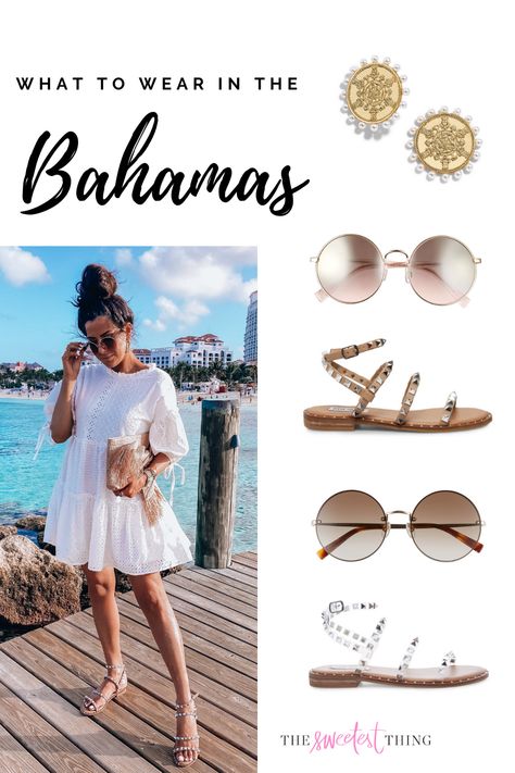 What to Wear in the Bahamas | Vacations Travel Outfit - Emily Gemma, The Sweetest Thing Blog #EmilyGemma #theSweetestThingBlog Bahamas Vacation Outfits, Bahamas Outfit Ideas, Outfit Ideas Preppy, Outfit Ideas Mom, Bahamas Outfit, Outfit Ideas Modest, Emily Gemma, The Sweetest Thing, Short Leather Boots