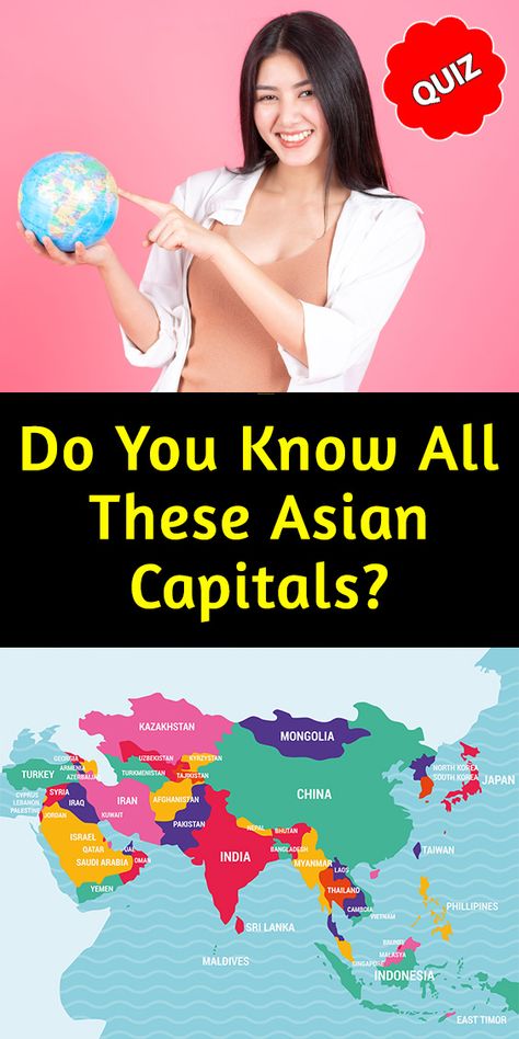 Countries And Their Capitals, Asia Geography, Geography Quiz Questions, Geography Test, Geography Quizzes, Geography Trivia, Language Quiz, Test For Kids, Geography Quiz