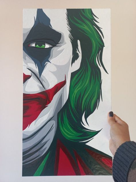 Exploring the Creative World of Canvas Creations Comic Painting Pop Art, Villian Painting, Emotion Painting Feelings, Joker Canvas Painting, Avengers Canvas Painting, Ducks Painting, Joker Art Drawing, Joker Drawing, Painting With Poster Colour