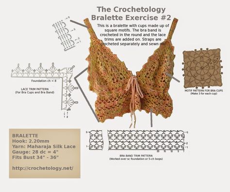 Crochet Bra Pattern, Crochet Bralette Pattern, Design Problems, Bralette Pattern, Crop Top Pattern, Crochet Bra, Crochet Bralette, Bra Pattern, Patterns Design