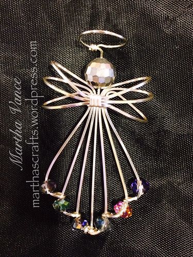 Wire Christmas Ornaments Tutorial, Wire Wrapped Christmas Ornaments, Christmas Angels Diy, Jewelry Shapes, Wire Angel, Square Craft, Copper Wire Crafts, Copper Christmas, Copper Wire Art