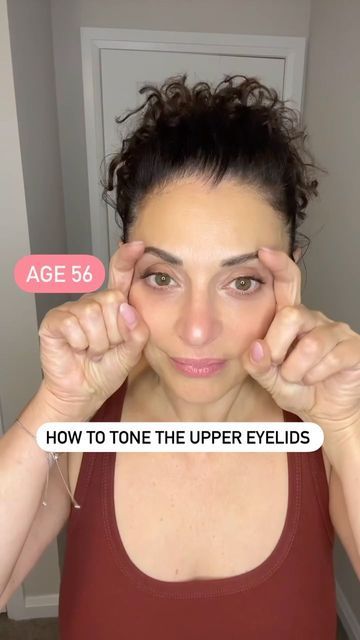 Face Yoga For Droopy Eyelids, Eye Exercises For Droopy Eyelids, Droopy Eyelids Remedy, Hooded Eyelids Get Rid Of, Face Yoga Eyes, Eyelid Exercises, Saggy Eyelids, Natural Facelift, Face Massage Anti Aging